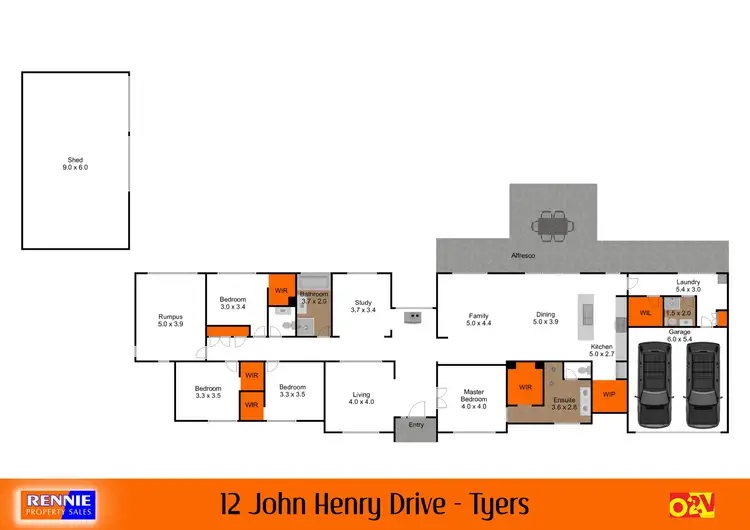 Floorplan of Homely house listing, 12 John Henry Drive, Tyers VIC 3844