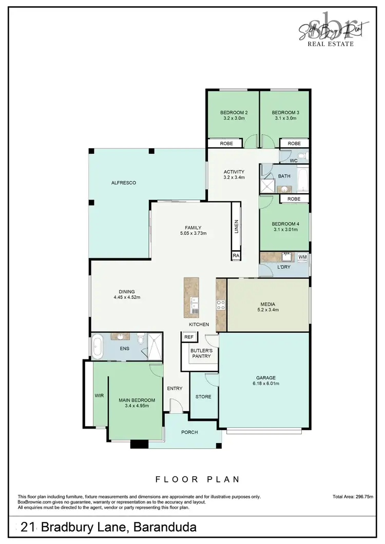 Floorplan of Homely house listing, 21 BRADBURY LANE, Baranduda VIC 3691