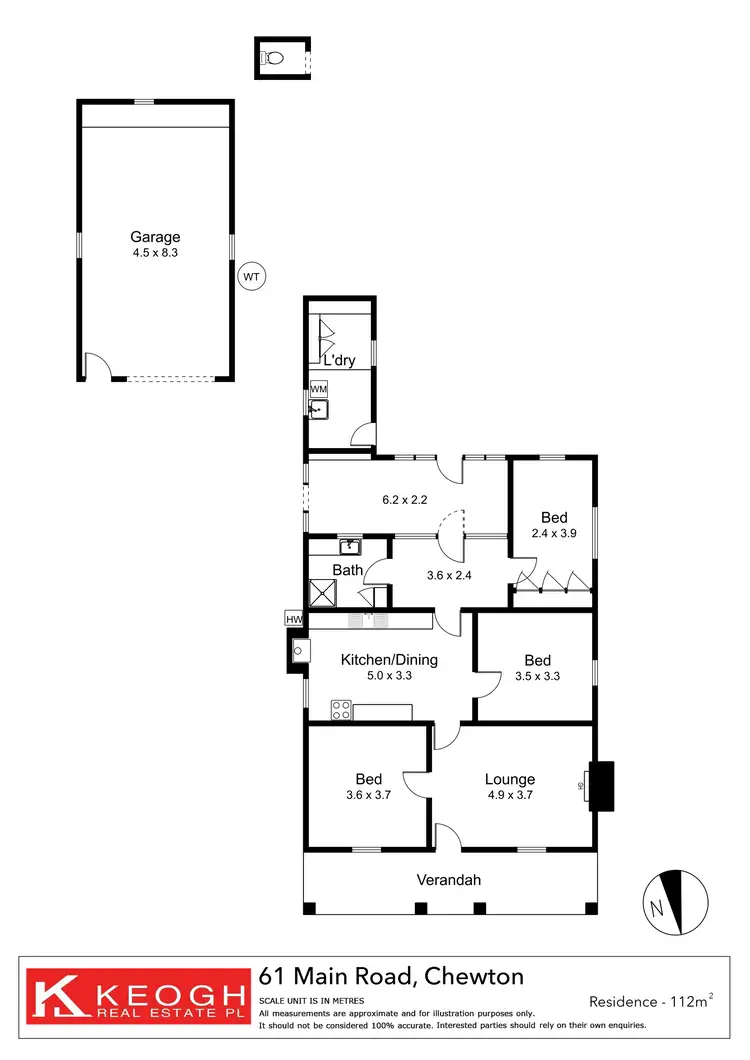 Floorplan of Homely house listing, 61 Main Road, Chewton VIC 3451