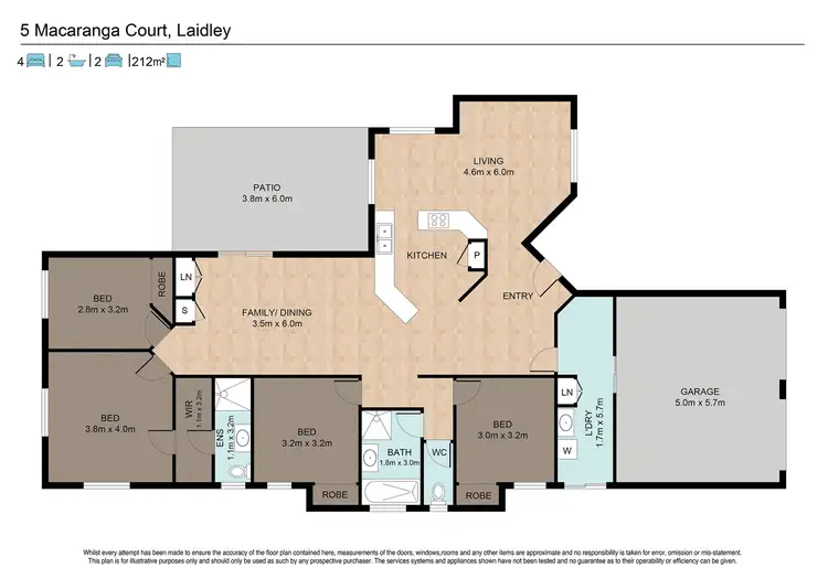 Floorplan of Homely house listing, 5 Macaranga Court, Laidley QLD 4341