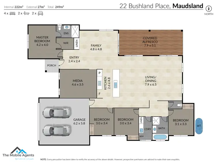 Floorplan of Homely house listing, 22 Bushland Place, Maudsland QLD 4210