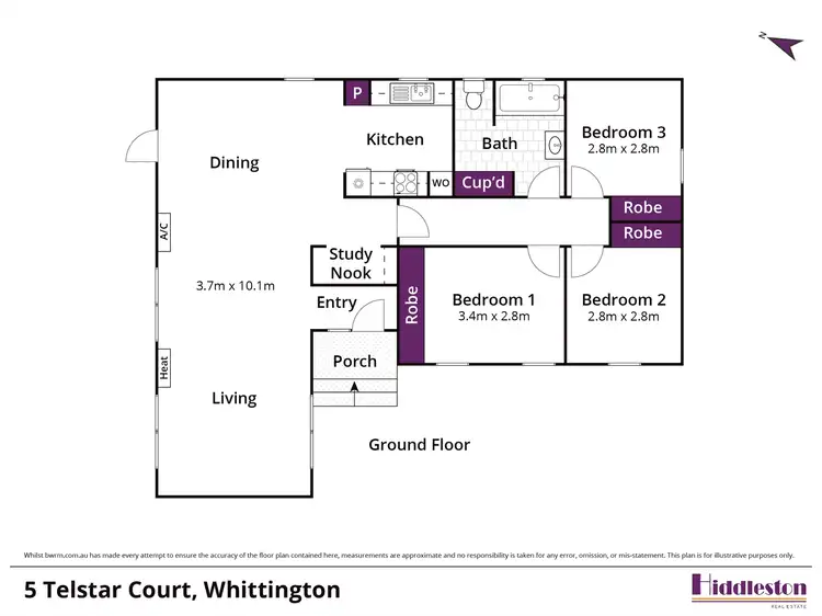 Floorplan of Homely house listing, 5 Telstar Court, Whittington VIC 3219