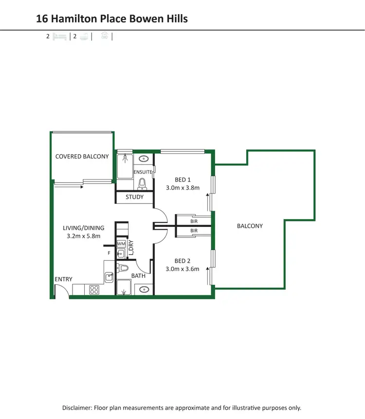 Floorplan of Homely apartment listing, 1017/16 Hamilton Place, Bowen Hills QLD 4006