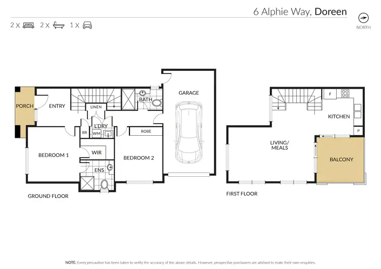 Floorplan of Homely townhouse listing, 6 Alphie Way, Doreen VIC 3754