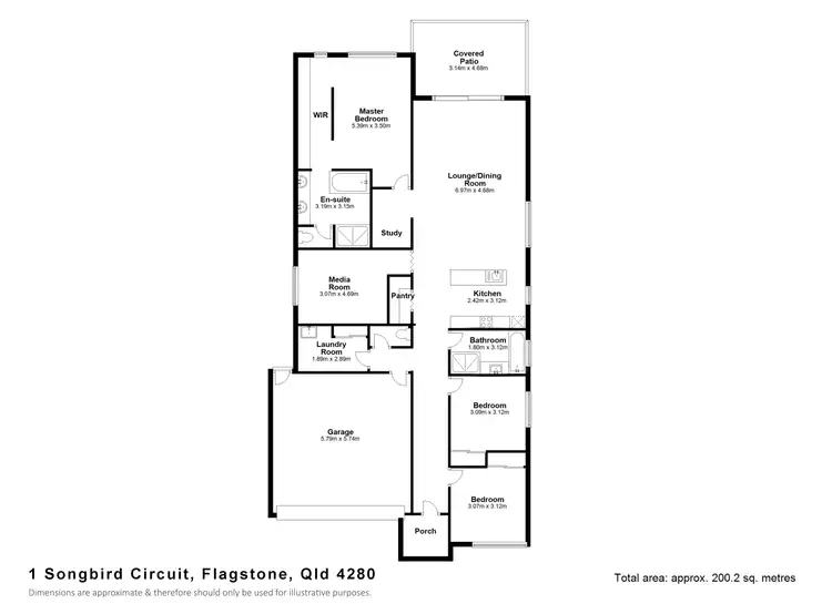 Floorplan of Homely house listing, 1 Songbird Circuit, Flagstone QLD 4280