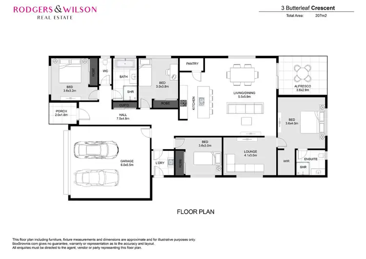 Floorplan of Homely house listing, 3 Butterleaf Crescent, Pimpama QLD 4209