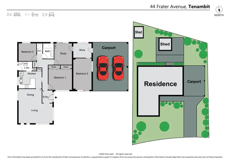 Floorplan of Homely house listing, 44 Frater Avenue, Tenambit NSW 2323