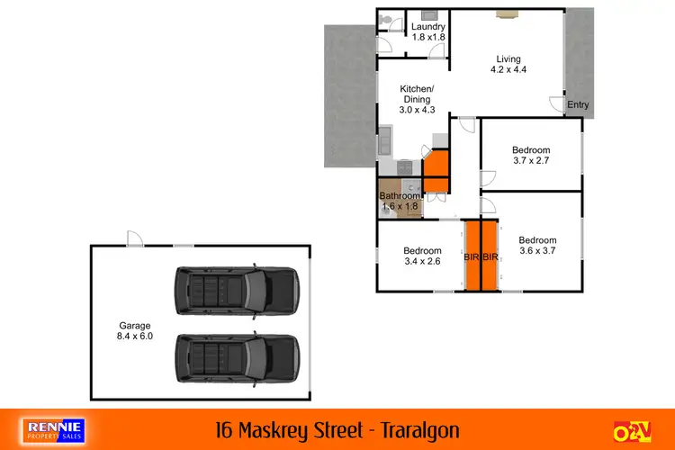 Floorplan of Homely house listing, 16 Maskrey Street, Traralgon VIC 3844