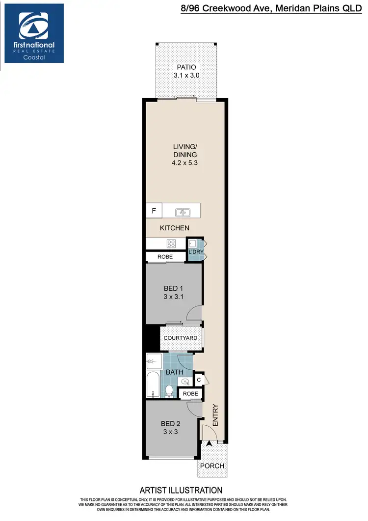 Floorplan of Homely unit listing, 8/96 Creekwood Avenue, Meridan Plains QLD 4551