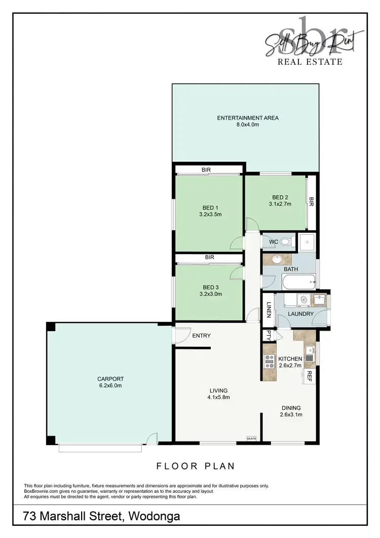 Floorplan of Homely house listing, 73 MARSHALL STREET, Wodonga VIC 3690