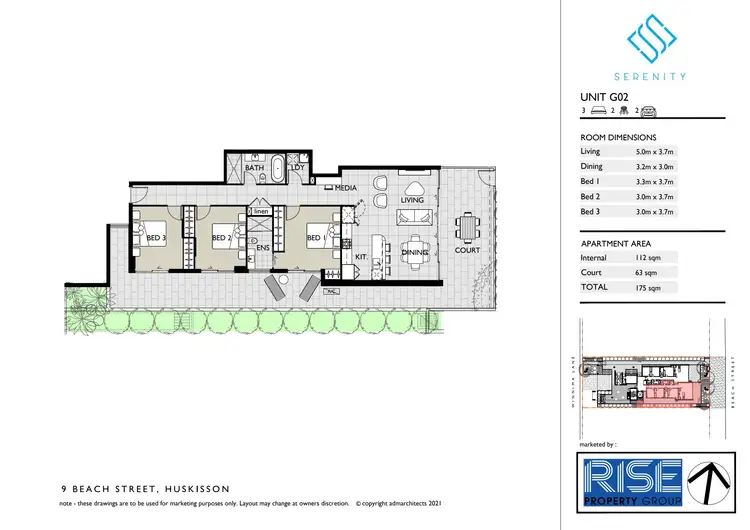 Floorplan of Homely unit listing, G02/9 Beach Street, Huskisson NSW 2540