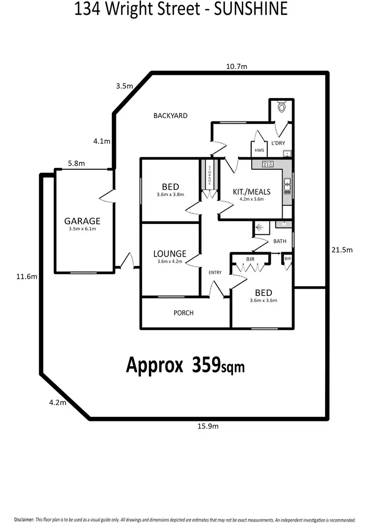 Floorplan of Homely house listing, 134 Wright Street, Sunshine VIC 3020