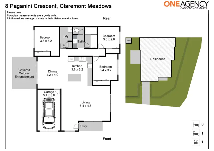 Floorplan of Homely house listing, 8 Paganini Crescent, Claremont Meadows NSW 2747