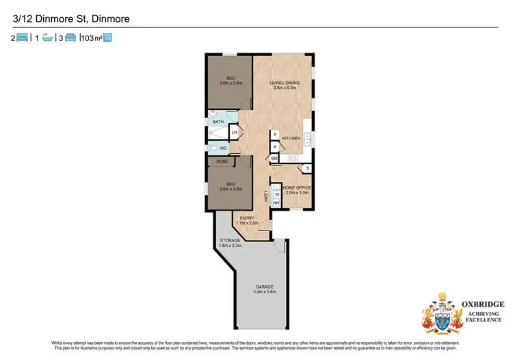 Floorplan of Homely unit listing, 3/12 Dinmore Street, Dinmore QLD 4303