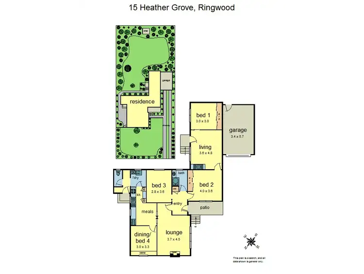 Floorplan of Homely house listing, 15 Heather Grove, Ringwood VIC 3134