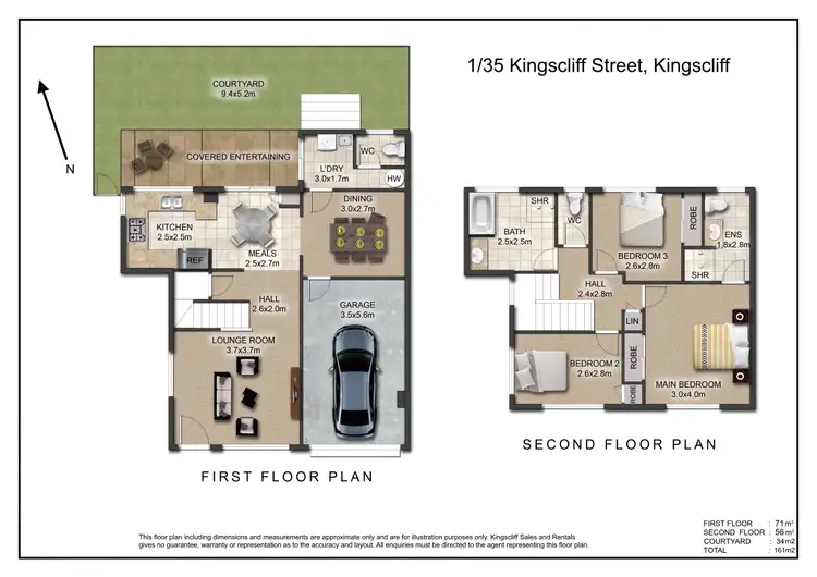 Floorplan of Homely townhouse listing, 1/35 Kingscliff Street, Kingscliff NSW 2487