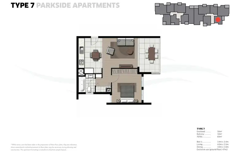 Floorplan of Homely apartment listing, 414/29-49 Varsity Parade, Varsity Lakes QLD 4227