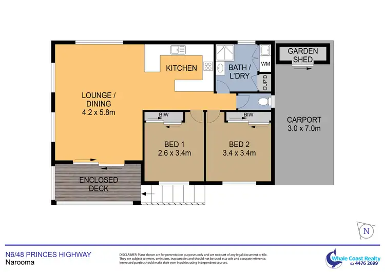 Floorplan of Homely villa listing, N6/48 Princes Highway, Narooma NSW 2546