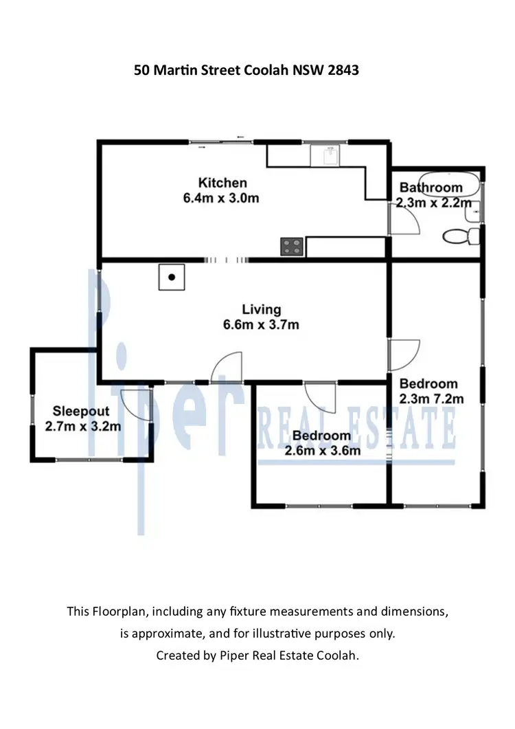 Floorplan of Homely house listing, 50 Martin Street, Coolah NSW 2843