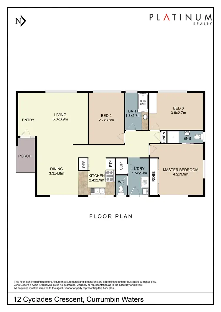 Floorplan of Homely house listing, 12 Cyclades Crescent, Currumbin Waters QLD 4223
