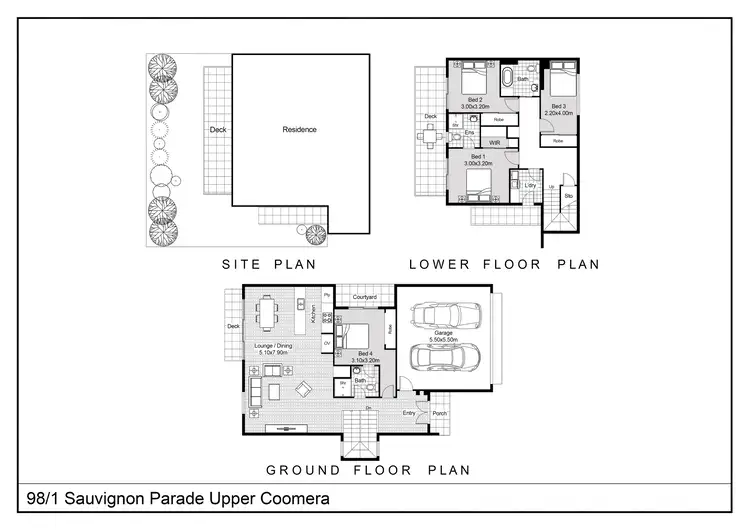 Floorplan of Homely semi-detached listing, 98/1 Sauvignon Parade, Upper Coomera QLD 4209