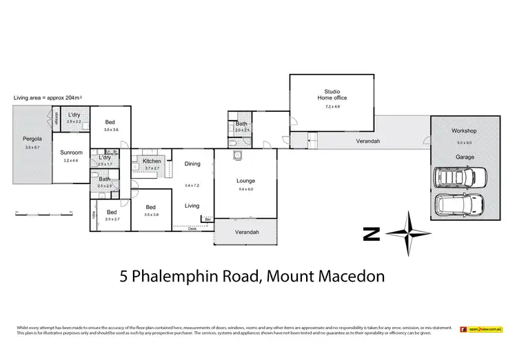 Floorplan of Homely house listing, 5 Phalemphin Road, Mount Macedon VIC 3441