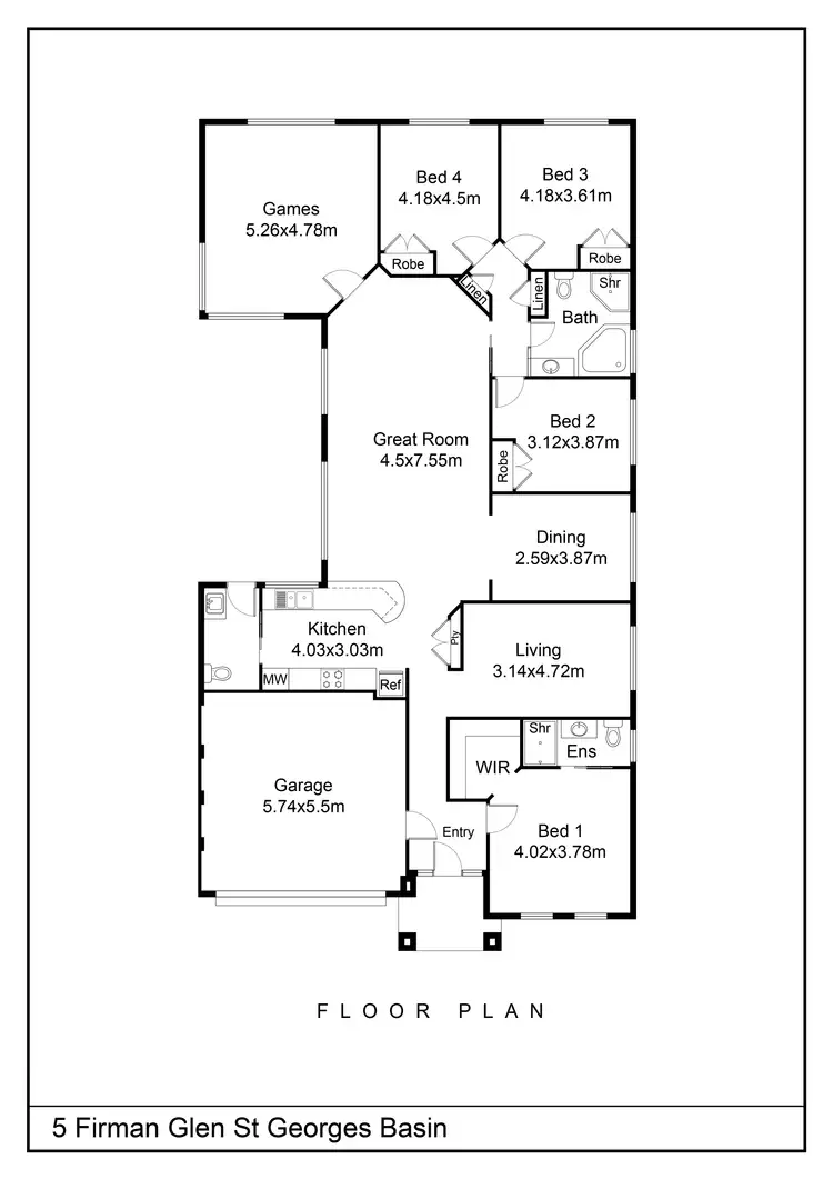 Floorplan of Homely house listing, 5 Firman Glen, St Georges Basin NSW 2540