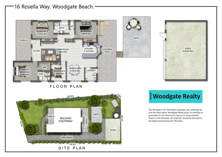 Floorplan of Homely house listing, 16 Rosella Way, Woodgate QLD 4660