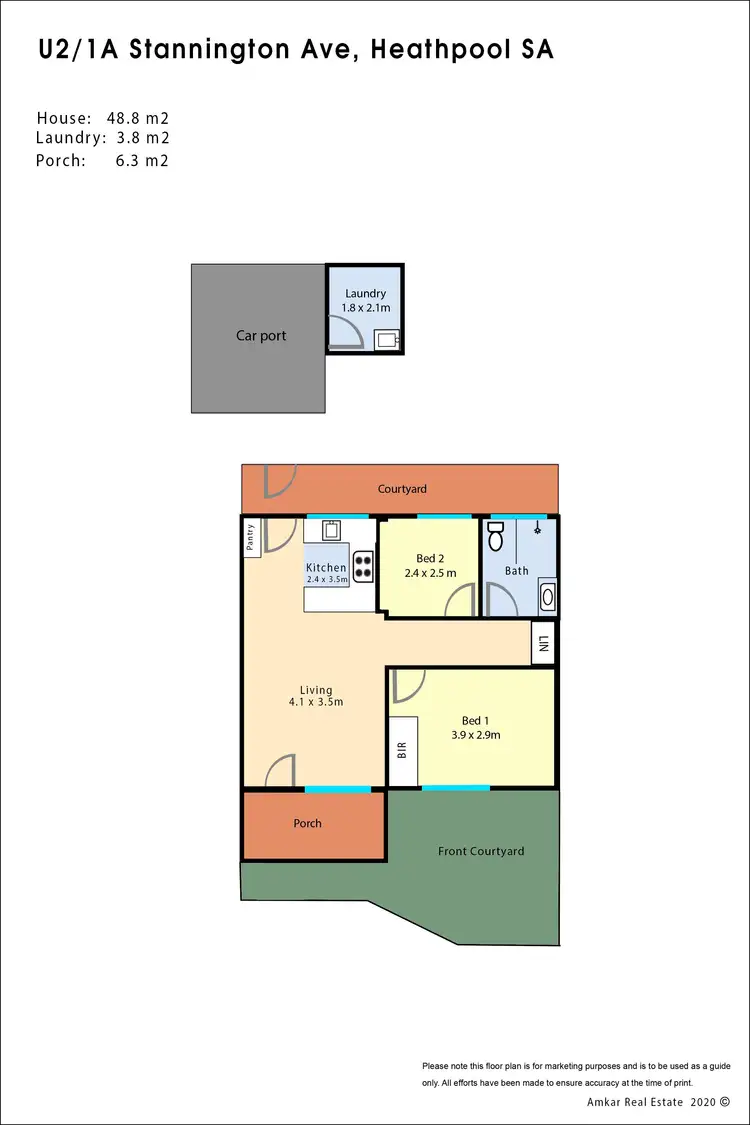 Floorplan of Homely unit listing, 2/1A Stannington Avenue, Heathpool SA 5068