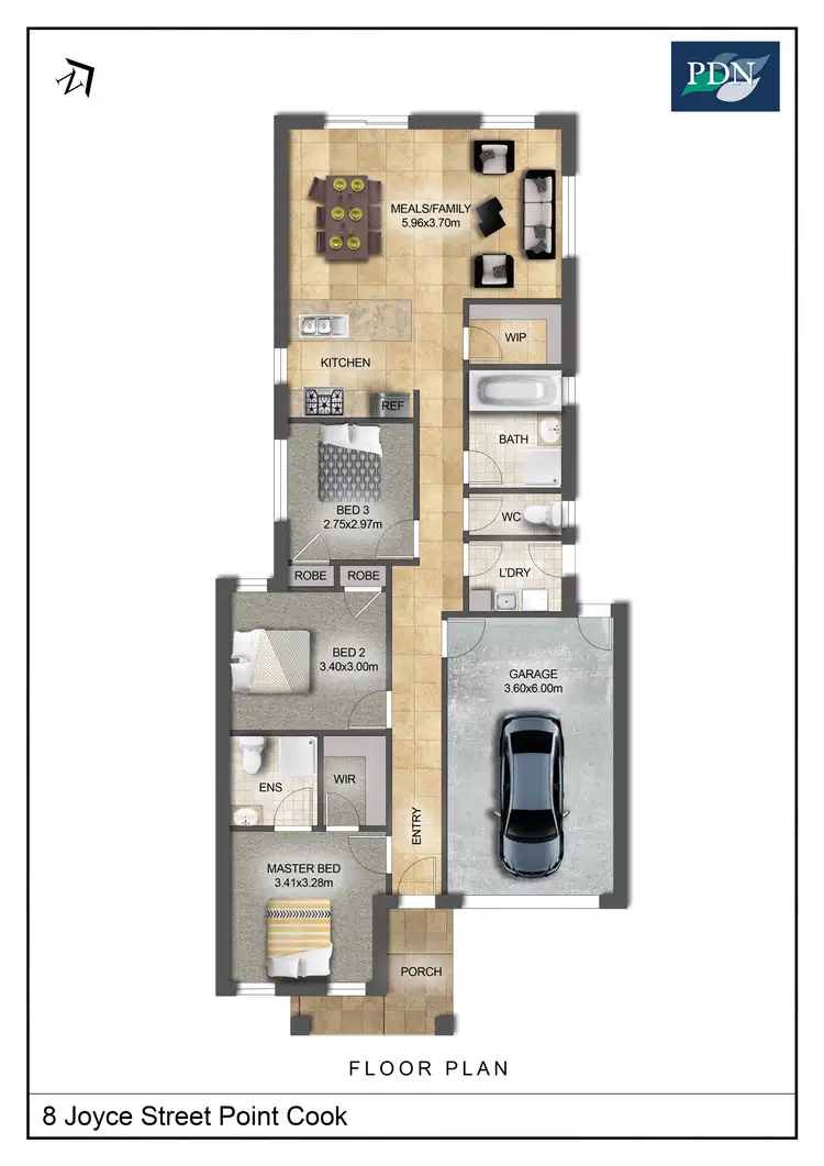 Floorplan of Homely house listing, 8 Joyce Street, Point Cook VIC 3030