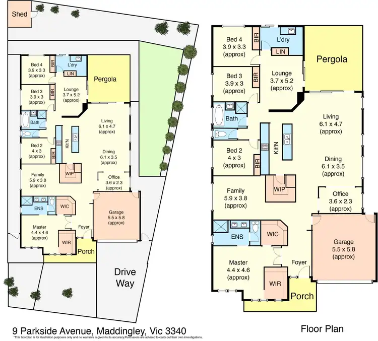 Floorplan of Homely house listing, 9 Parkside Avenue, Maddingley VIC 3340