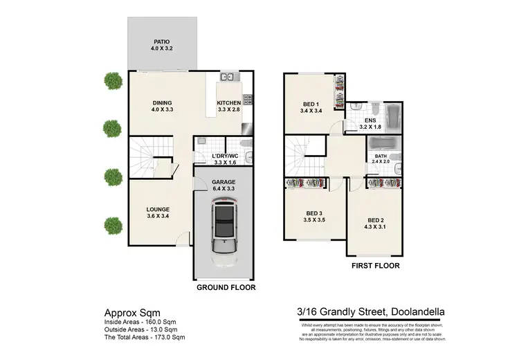 Floorplan of Homely townhouse listing, 3/15 Grandly Street, Doolandella QLD 4077