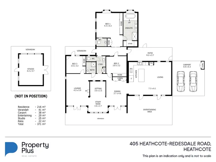 Floorplan of Homely house listing, 405 Heathcote-Redesdale Road, Heathcote VIC 3523