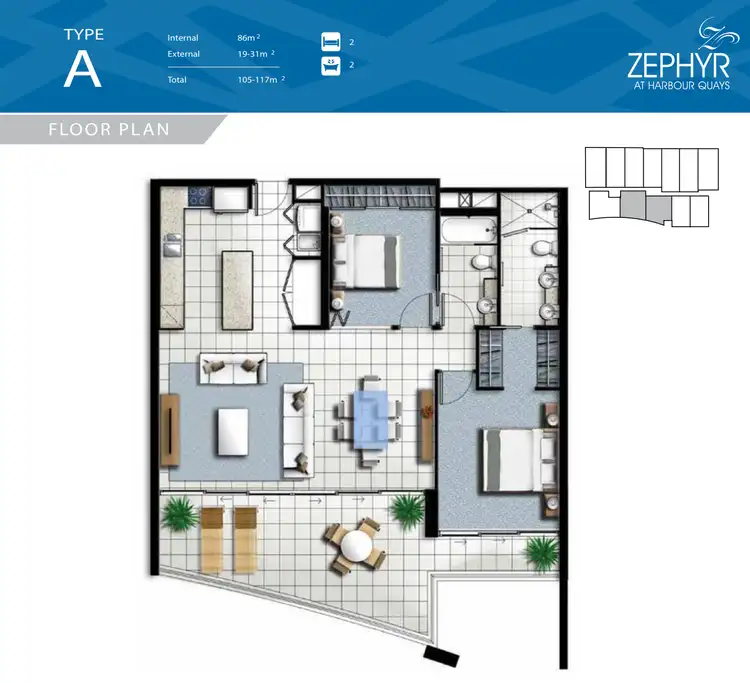 Floorplan of Homely apartment listing, 103/15 Compass Drive, Biggera Waters QLD 4216