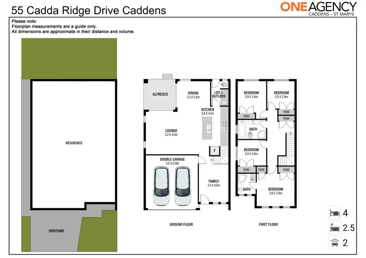 Floorplan of Homely house listing, 55 Cadda Ridge Drive, Caddens NSW 2747