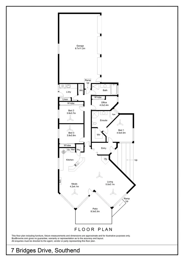 Floorplan of Homely house listing, 7 Bridges Drive, Southend SA 5280