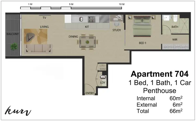 Floorplan of Homely apartment listing, 704/31 Longland Street, Newstead QLD 4006