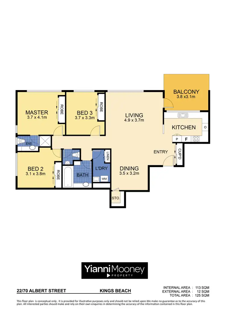 Floorplan of Homely apartment listing, 22/70 Albert Street, Kings Beach QLD 4551