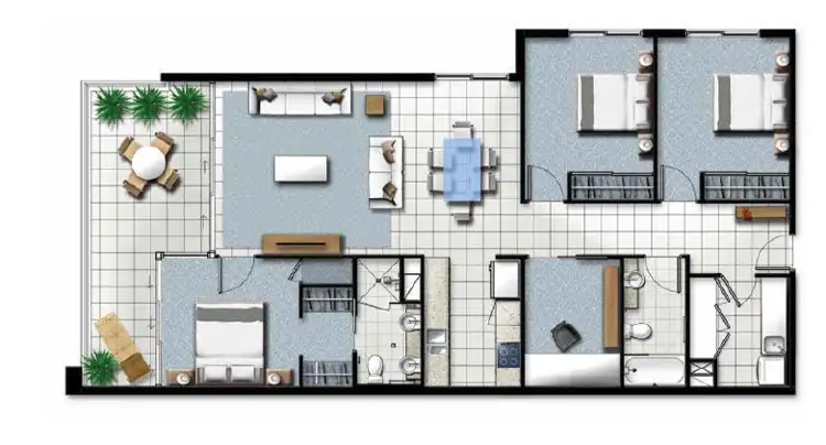 Floorplan of Homely apartment listing, 405/11 Compass Drive, Biggera Waters QLD 4216
