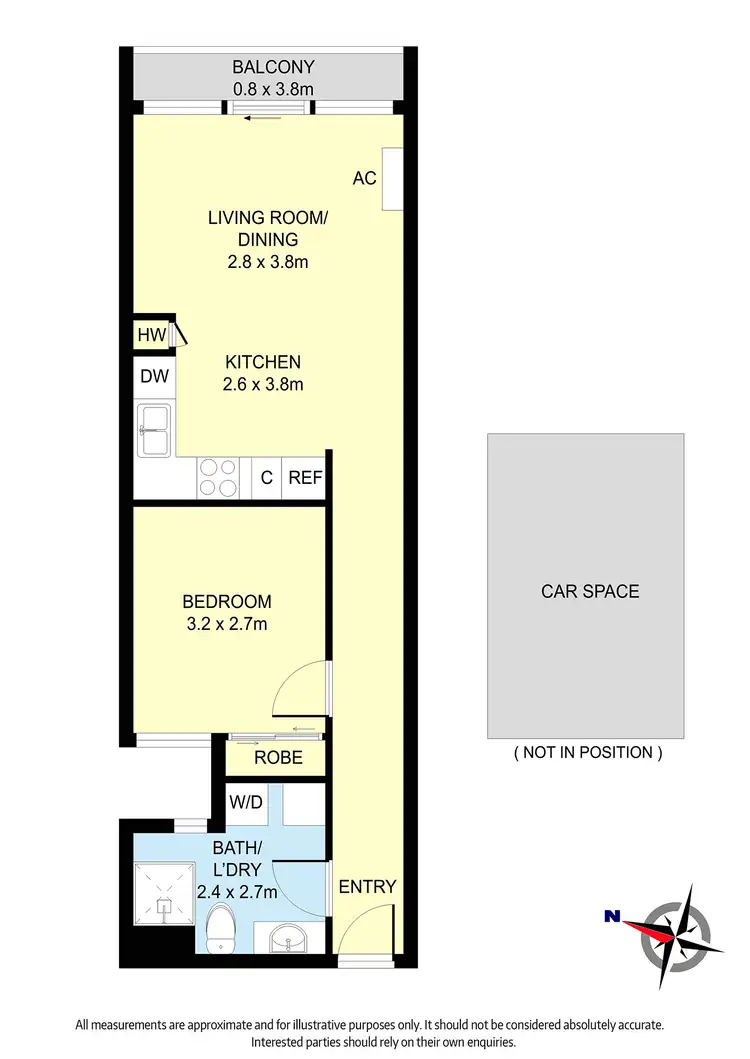Floorplan of Homely apartment listing, 403/9-13 O'Connell Street, North Melbourne VIC 3051