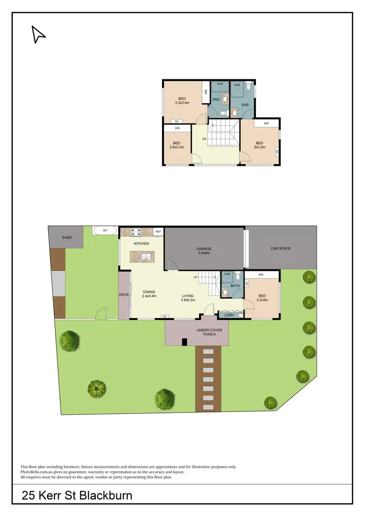 Floorplan of Homely townhouse listing, 25 Kerr Street, Blackburn VIC 3130