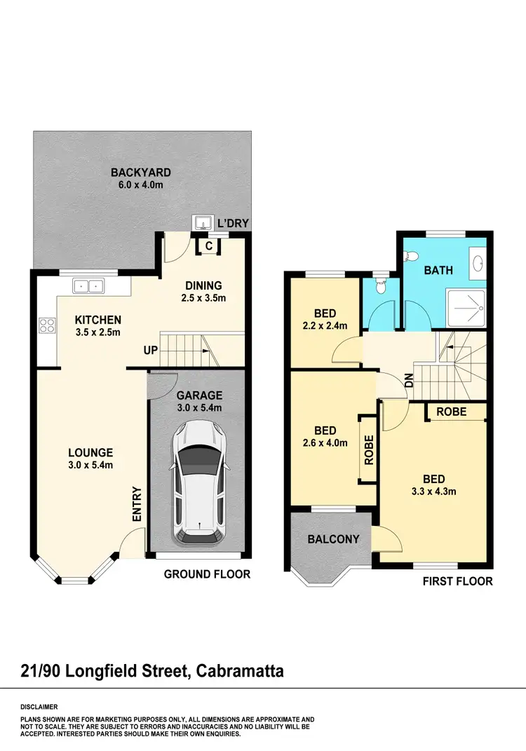 Floorplan of Homely townhouse listing, 21/90 Longfield Street, Cabramatta NSW 2166