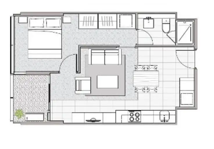 Floorplan of Homely apartment listing, 3412/220 Spencer Street, Melbourne VIC 3000