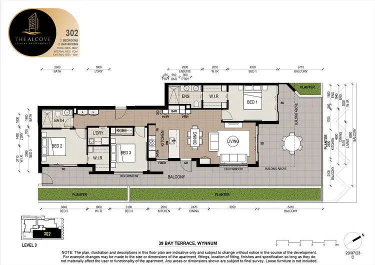 Floorplan of Homely apartment listing, 302/39 Bay Terrace, Wynnum QLD 4178