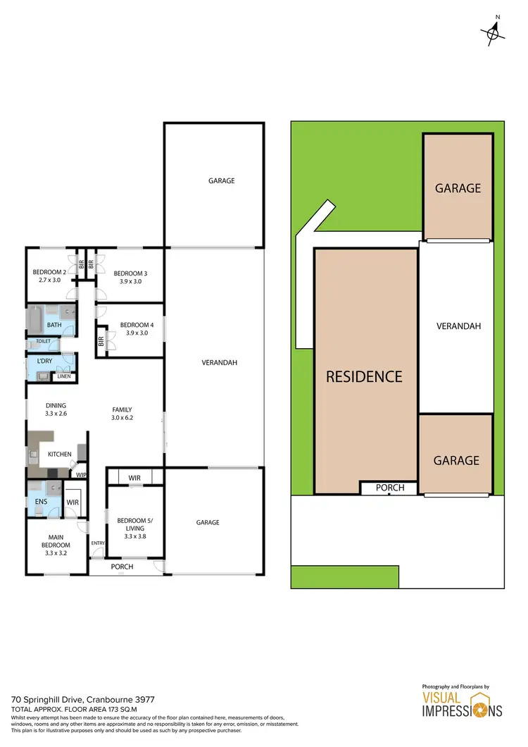 Floorplan of Homely house listing, 70 Springhill Drive, Cranbourne VIC 3977