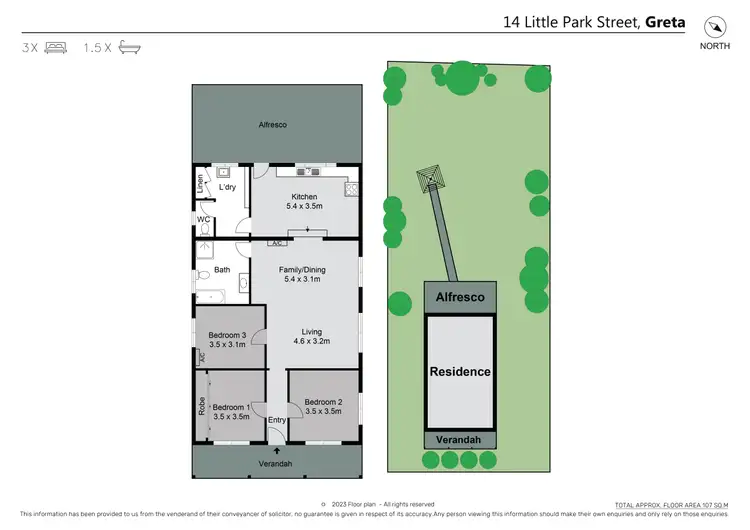 Floorplan of Homely house listing, 14 Little Park Street, Greta NSW 2334