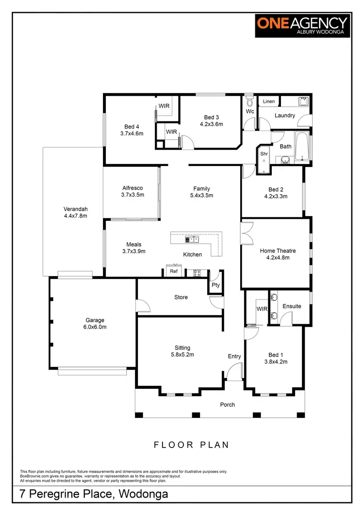 Floorplan of Homely house listing, 7 Peregrine Place, Wodonga VIC 3690