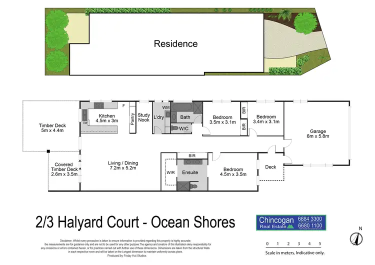 Floorplan of Homely semi-detached listing, 2/3 Halyard Court, Ocean Shores NSW 2483