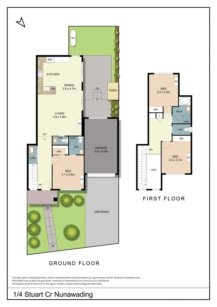 Floorplan of Homely townhouse listing, 1/4 Stuart Crescent, Nunawading VIC 3131