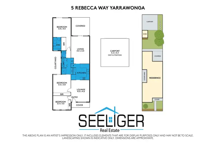Floorplan of Homely house listing, 5 Rebecca Way, Yarrawonga VIC 3730